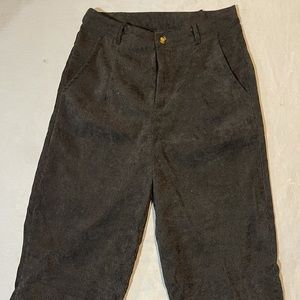 “Solid Slant Pocket Corduroy Pants”